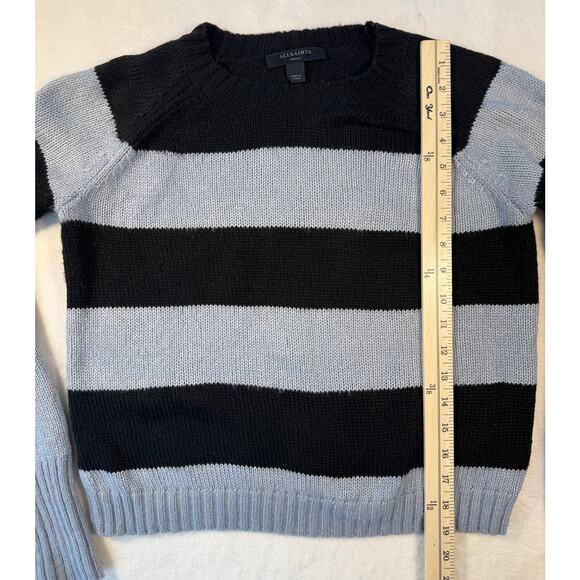 Rag & Bone Blue Black Stripe Lou Pullover Sweater Small Alpaca - Picture 5 of 8